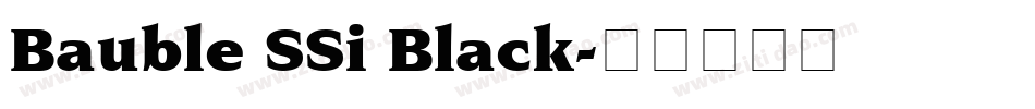 Bauble SSi Black字体转换